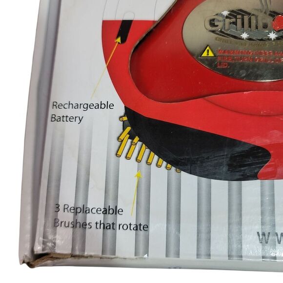 Grillbot Automatic Grill Cleaning Red Robot Built In Alarm And Time Open Box New - Picture 5 of 5